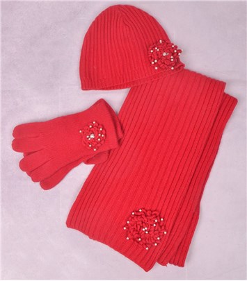 Комплект шерстяной (шапка+шарф+перчатки) Venera  бу